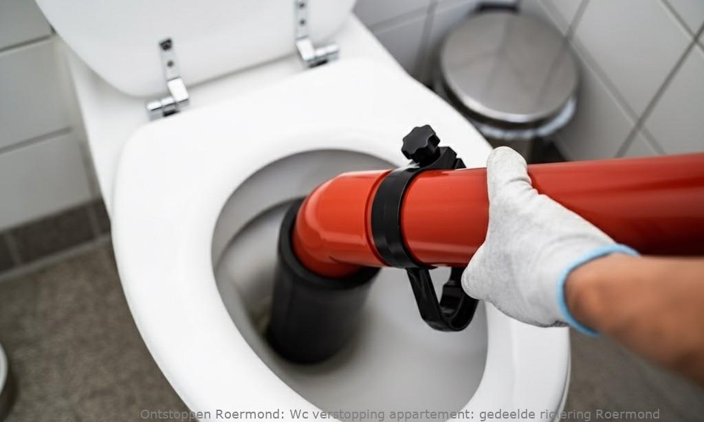 Wc verstopping appartement: gedeelde riolering Roermond